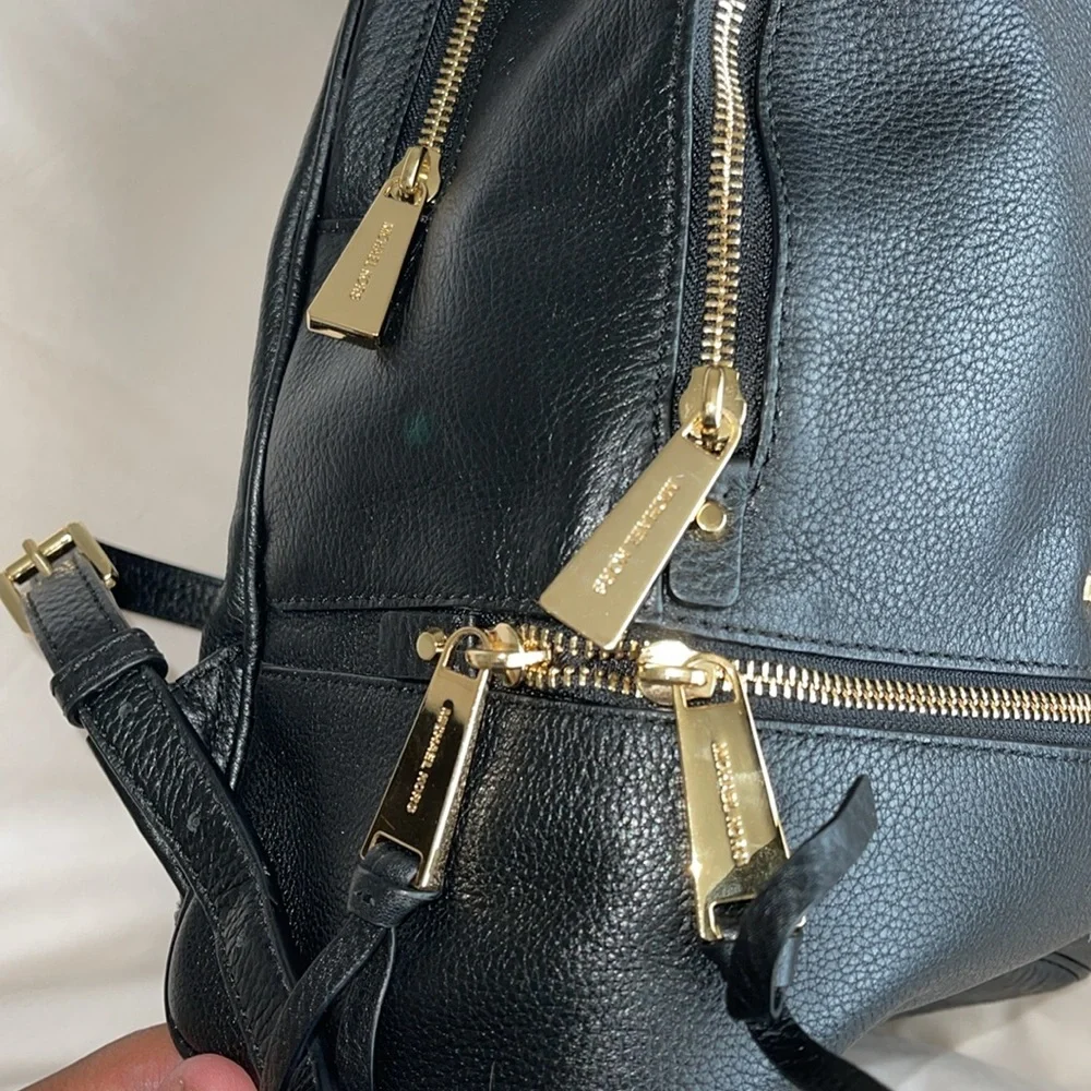 Michael Kors Rhea Medium Pebbled Leather Backpack - Picture 6 of 10